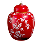 Red Ginger Jar Ornament-Fairley Fancy