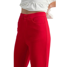 Red Kick Flare Pant-Fairley Fancy
