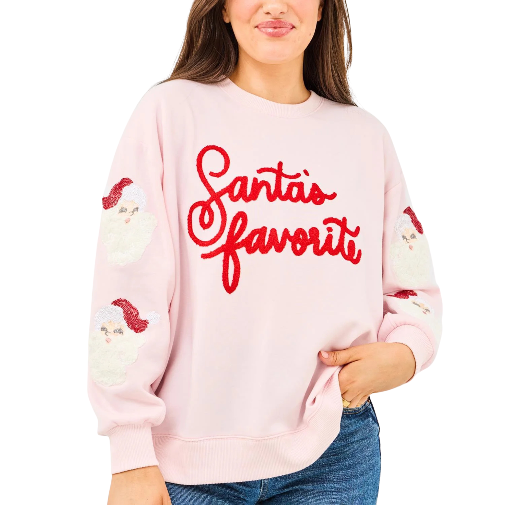 Sarah Sweatshirt Santa's Favorite-Fairley Fancy
