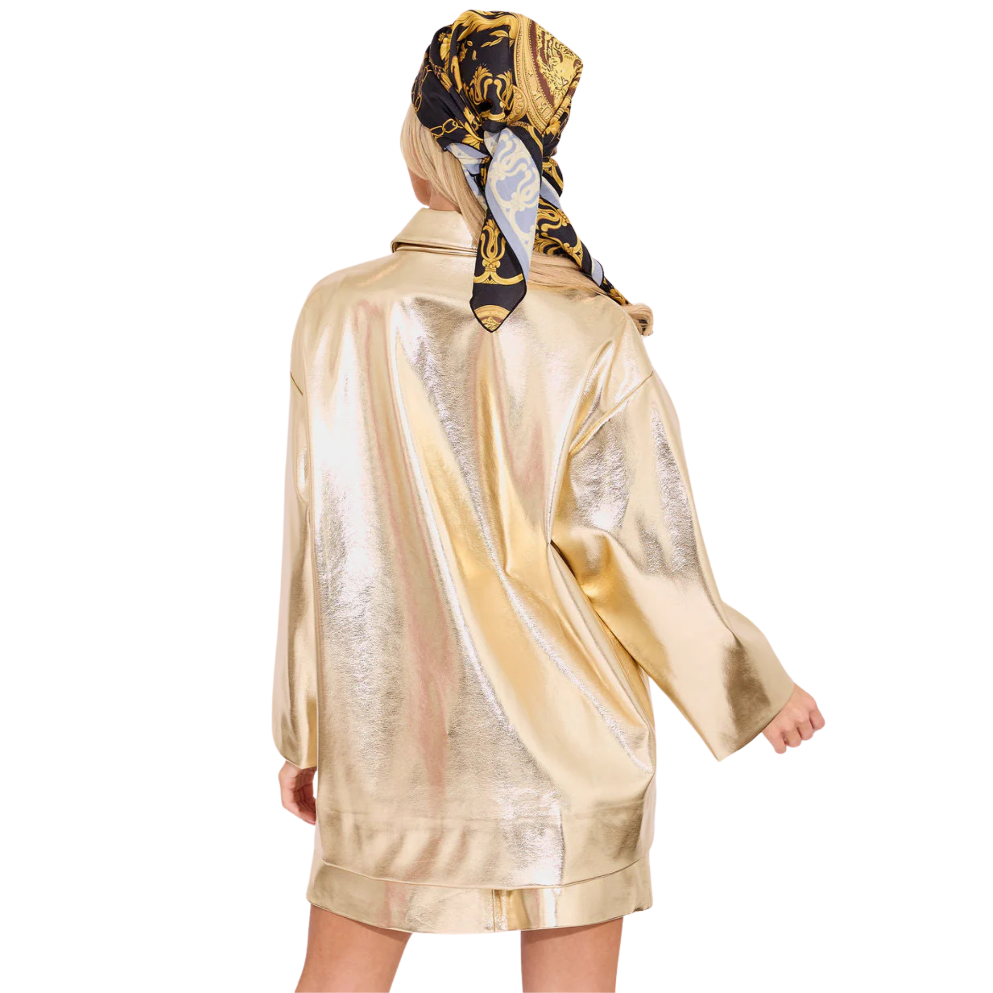 Saylor Shacket in Gold-Fairley Fancy