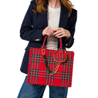 Scottie Tote in Red-Fairley Fancy