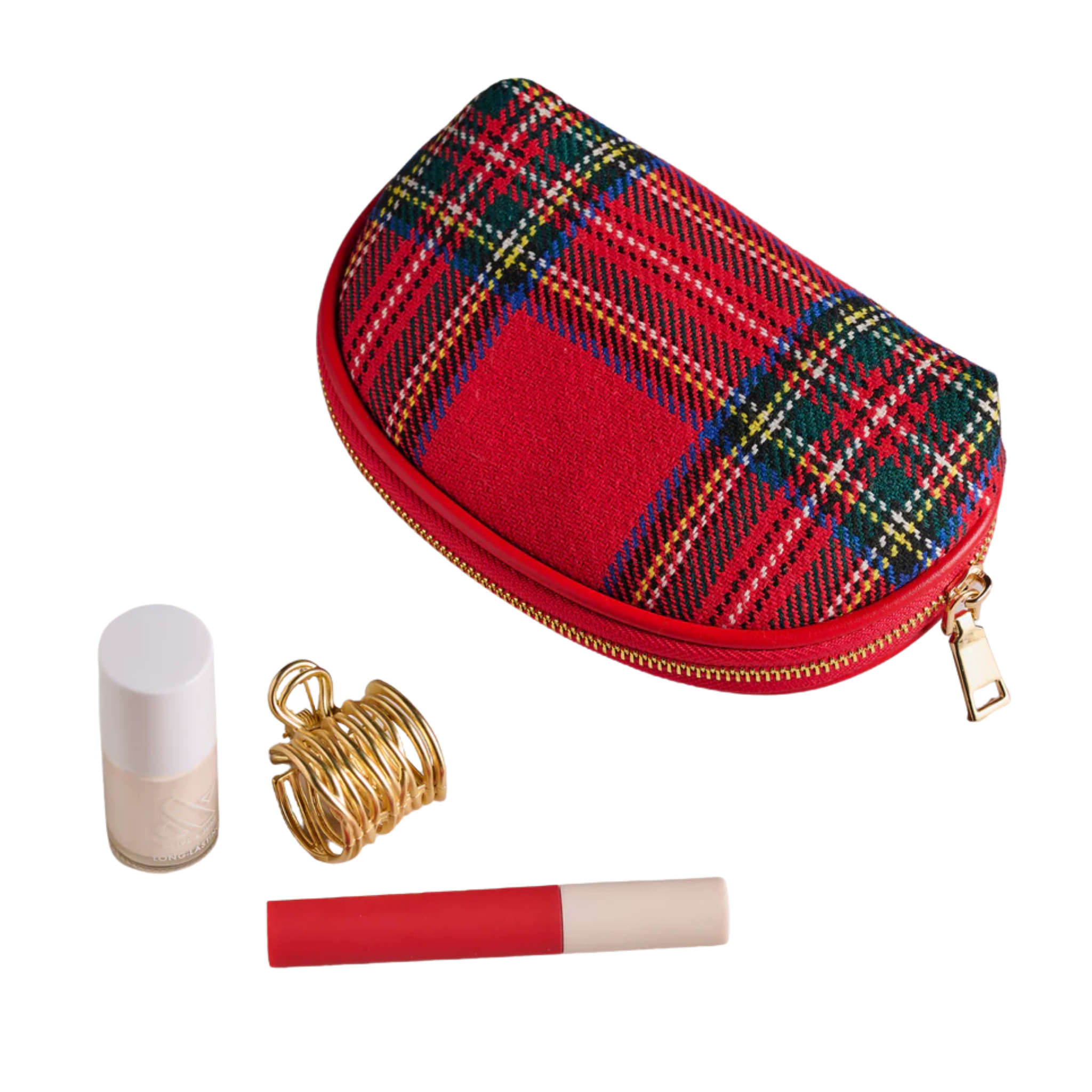 Scottie Zip Pouch in Red-Fairley Fancy
