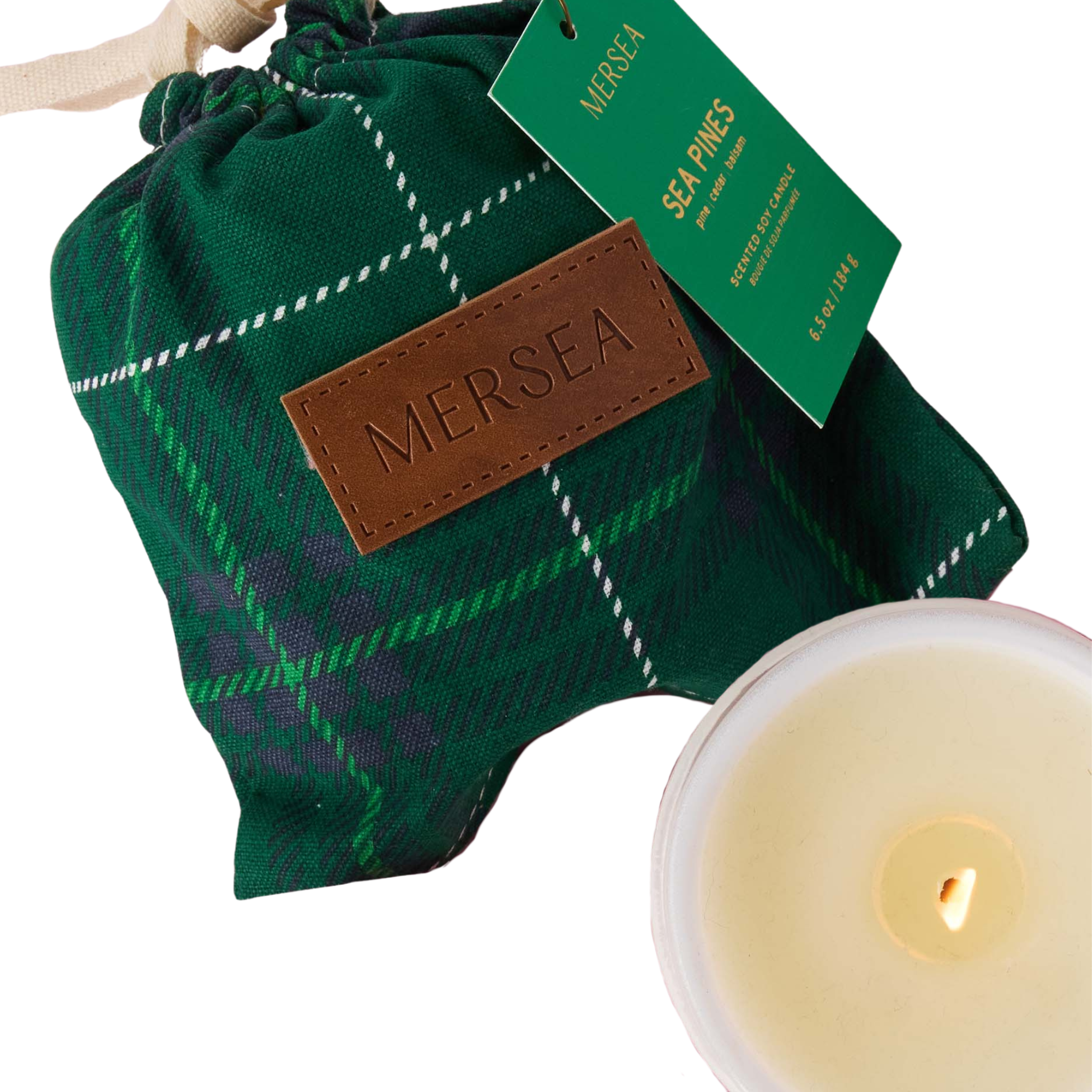 Sea Pines Plaid Bag Candle-Fairley Fancy