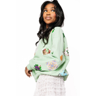 Seafoam Scattered Italy Icons Sweatshirt-Fairley Fancy