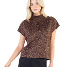 Short Sleeve Cheetah Print Top-Fairley Fancy