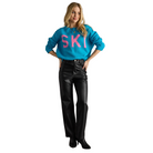 Ski Sweater in Blue & Pink-Fairley Fancy