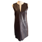 Sleeveless Leather Dress
