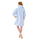 Sloane Dress in Light Blue Stripe-Fairley Fancy