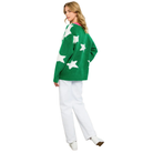 Star Pattern Sweater in Green-Fairley Fancy