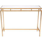 Merrick Gold Console Table With White Marble Top  - FAirley Fancy