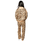 Tan, Brown, & Black Leopard Mock Neck Sweatshirt-Fairley Fancy