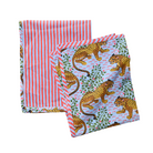 Tea Towel Set Of 2 in Bagheera Pale Blue-Fairley Fancy