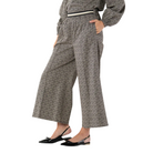 Teddy Crop Trouser in Black Tonal Monogram - Fairley Fancy