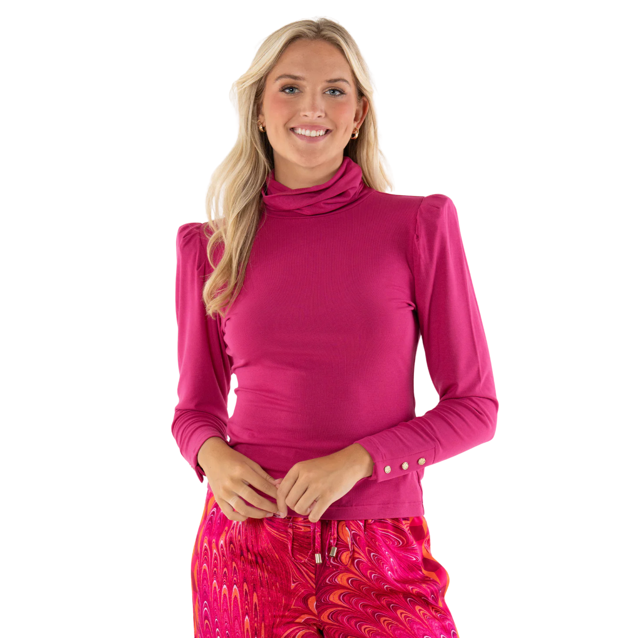 Tessa Turtleneck in Rose Violet-Fairley Fancy