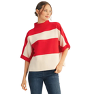 The Candy Stripe Mock Neck Sweater-Fairley Fancy