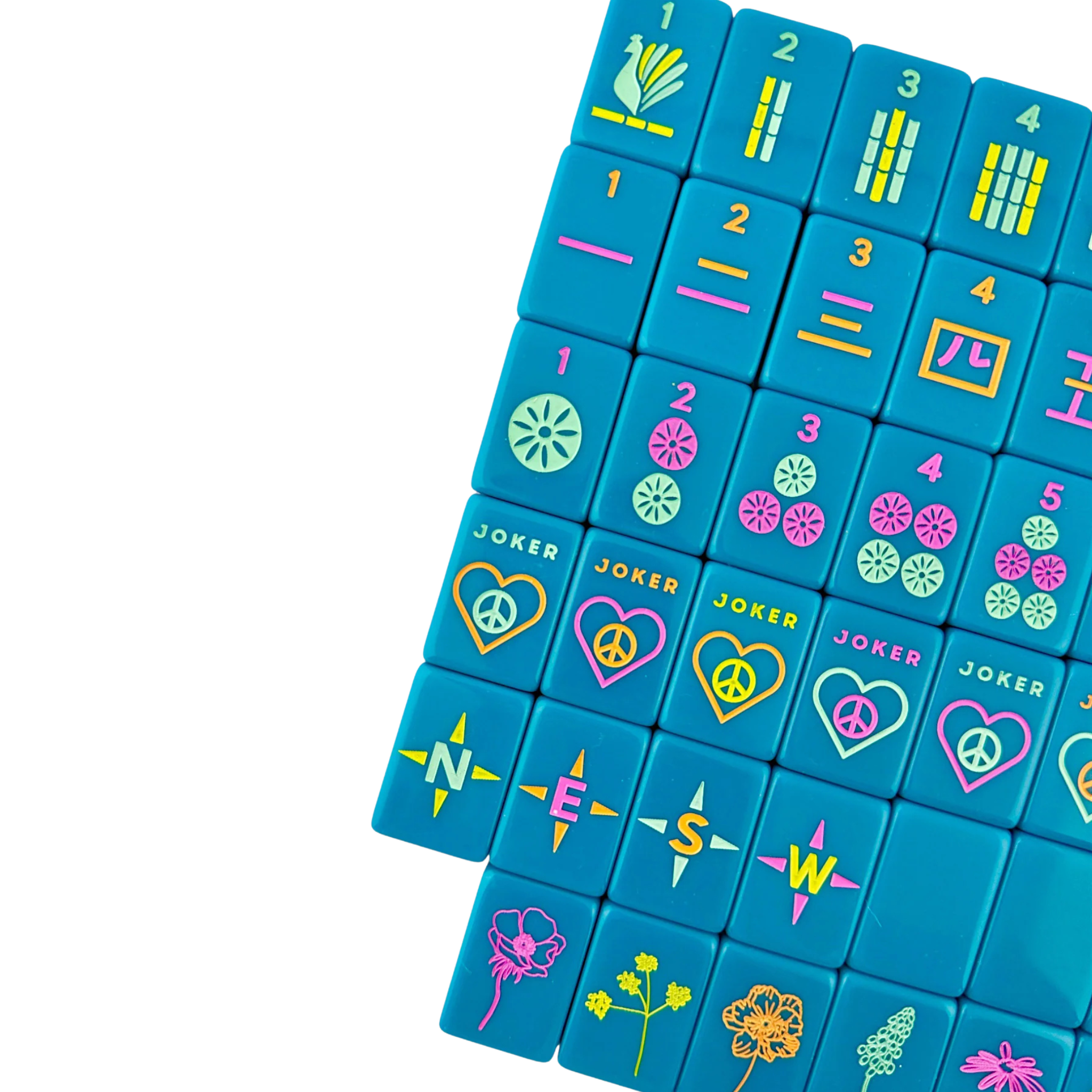 Totally Teal OG Mahjong Tiles Set-Fairley Fancy4