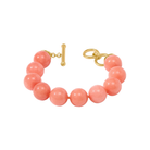 Portofino Beaded Bracelet in Melon Front View 