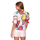 Lottie Top in Cloud Bouquet Back View with Model 