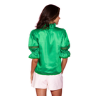 Lottie Top in Turf Back View with Model 