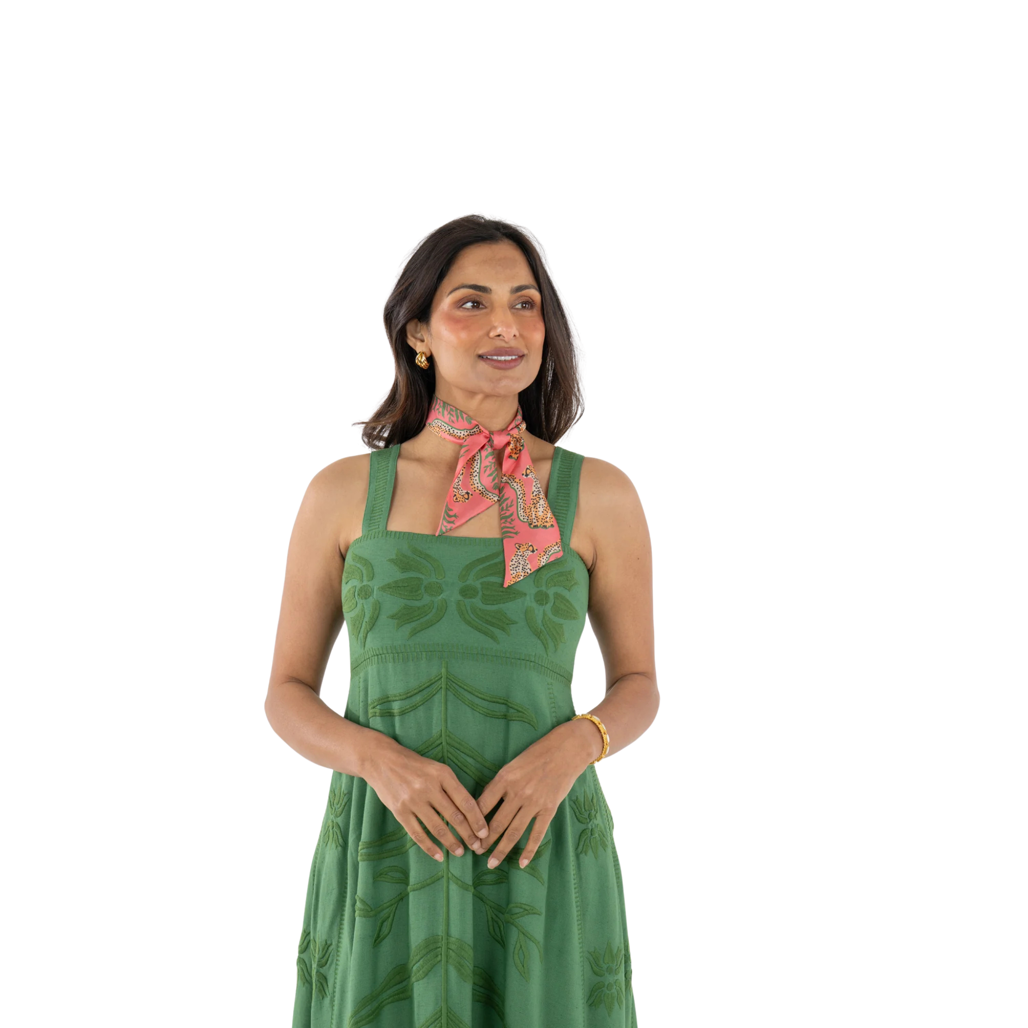 Scarfette in Cabana Cat Model View 