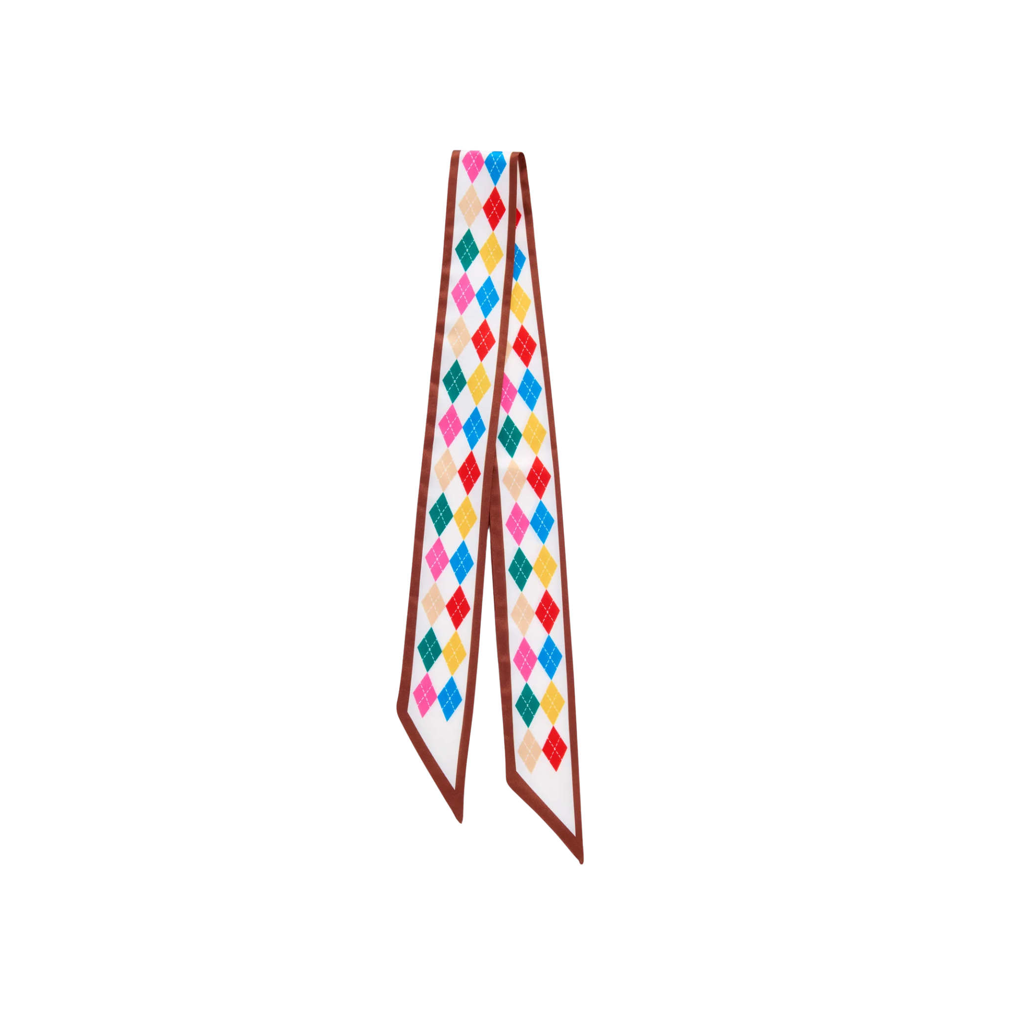 Argyle Twilly Scarf in Ivory