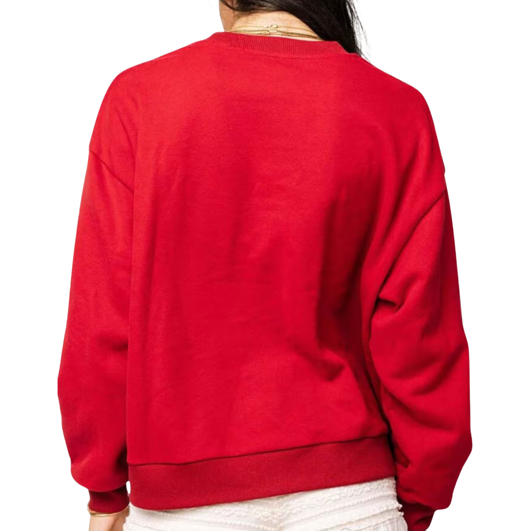 Arkansas Rhinestone Metallic Banner Sweatshirt Back View 