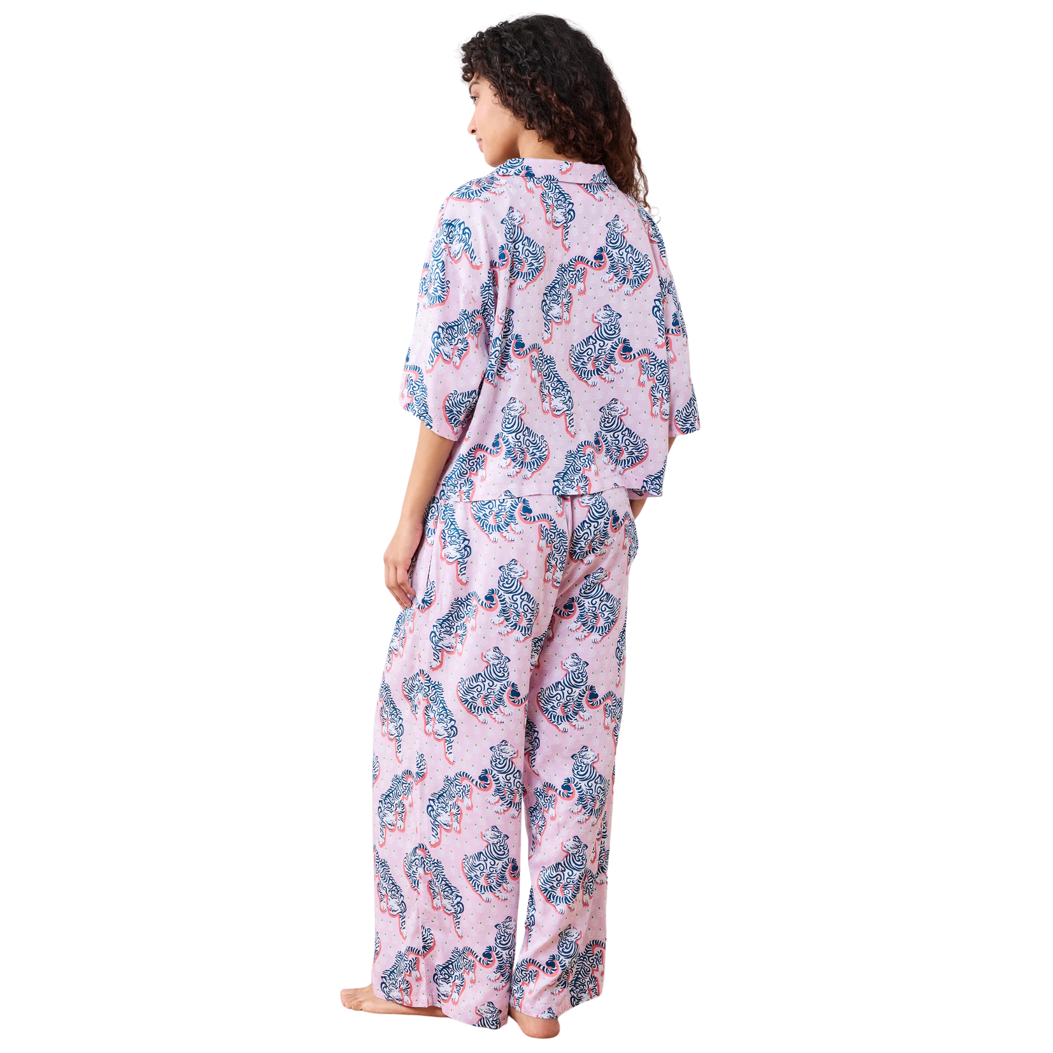 Eco Satin Wildest Dreams Set in Tiger Queen Back View 