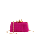 Ula Minaudiere in Pink Front View with Chain 
