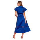 Rose Dress in Marine Back View with Model 