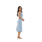 Tulum Knit Dress in Nantucket Breeze Side Model View 