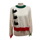 Red, White & Green Colorblock 'Ho Ho Ho' Sweater - Fairley Fancy