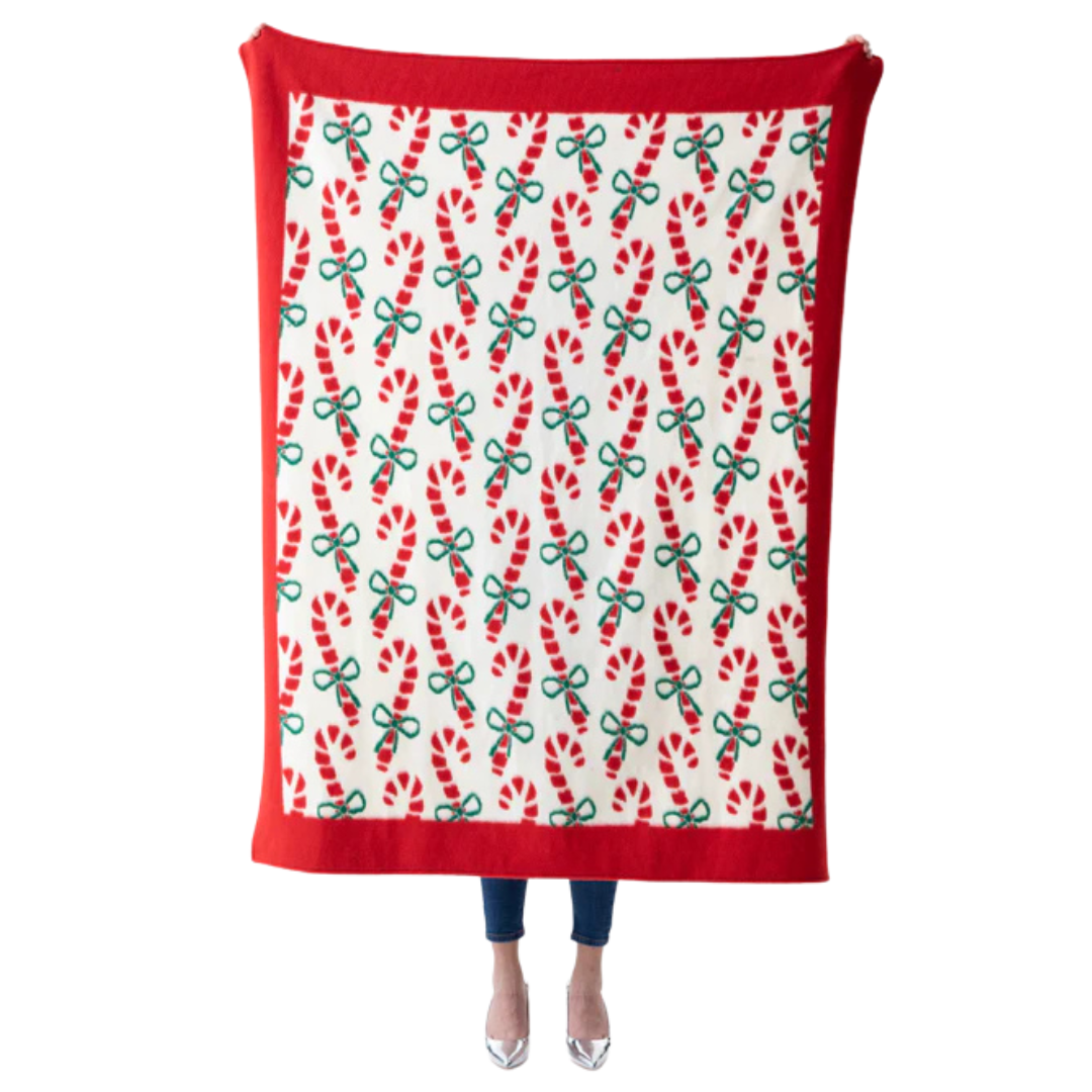 Candy Cane Throw in Multi - Fairley Fancy