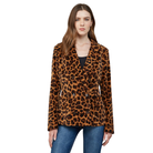 Leopard Blazer in Camel Brown - Fairley Fancy