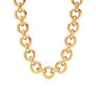 Cannes Link Necklace in Gold Front View 