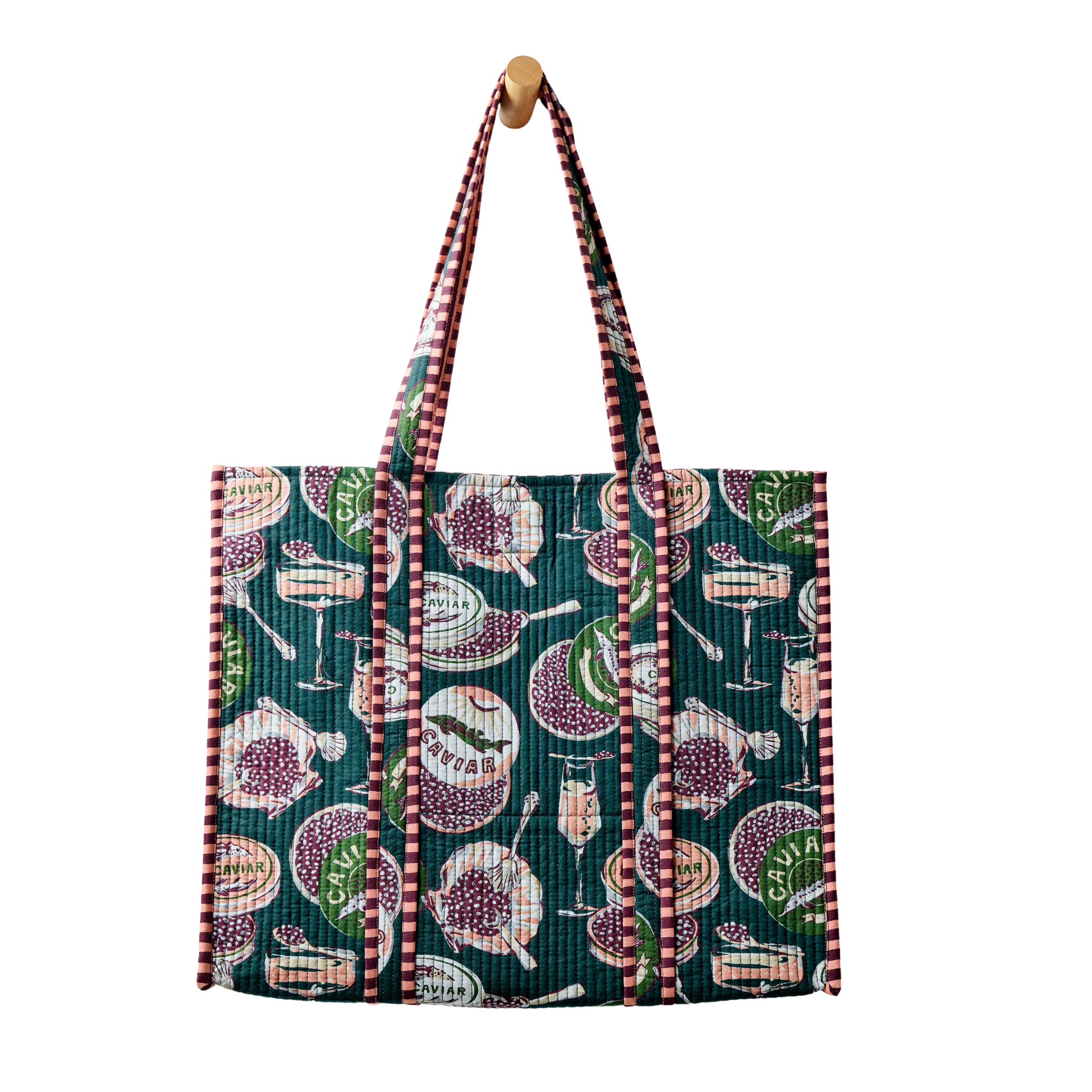 The Traveler Tote in Champagne & Caviar
