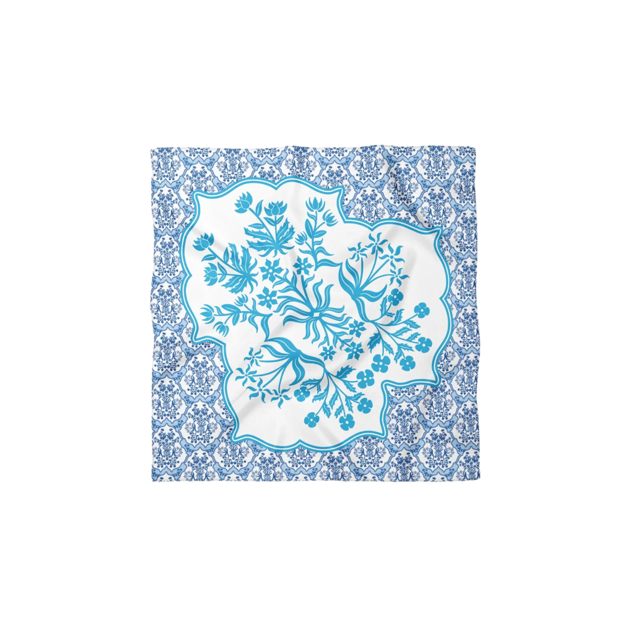 Scarf in Royal Paisley Front Flat View 