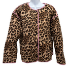 Leopard Print Long Sleeve Snap Button Jacket - Fairley Fancy