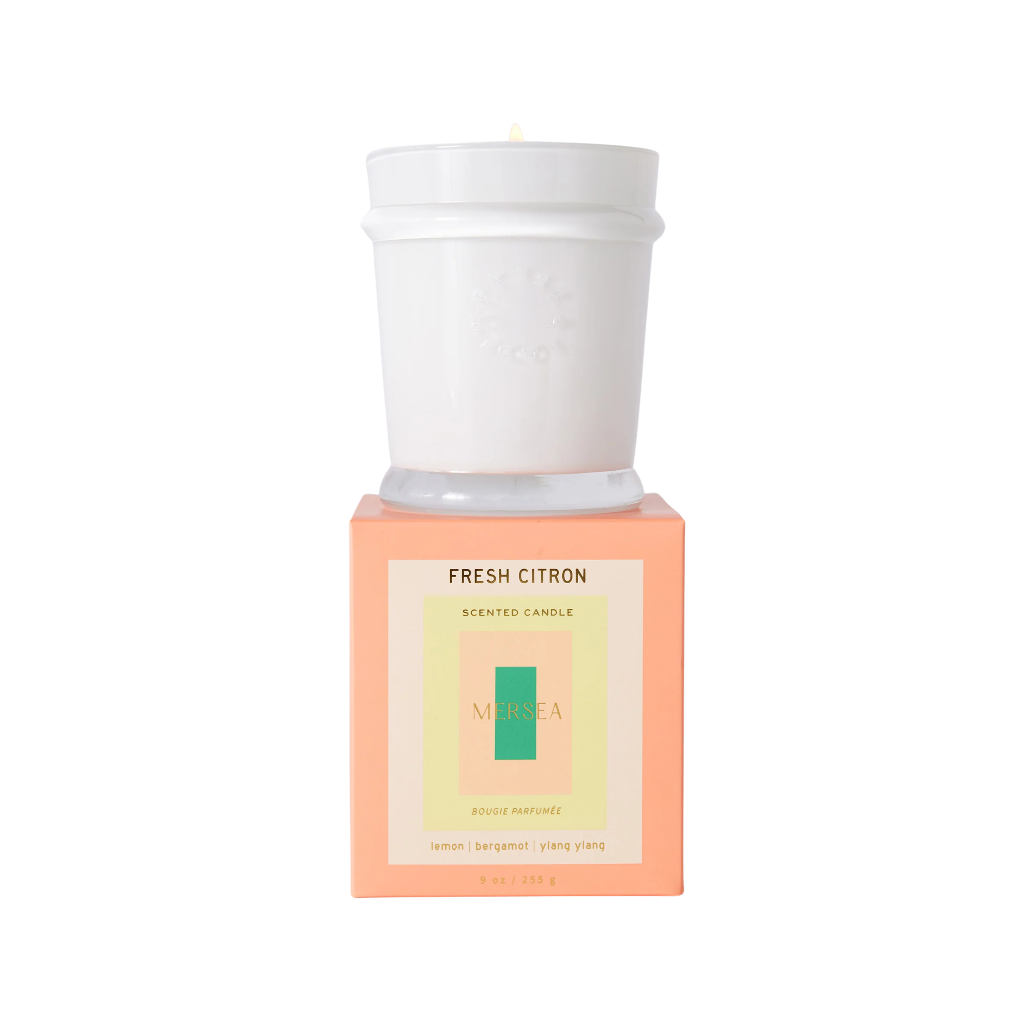 Boxed Candle in Fresh Citron Front View 