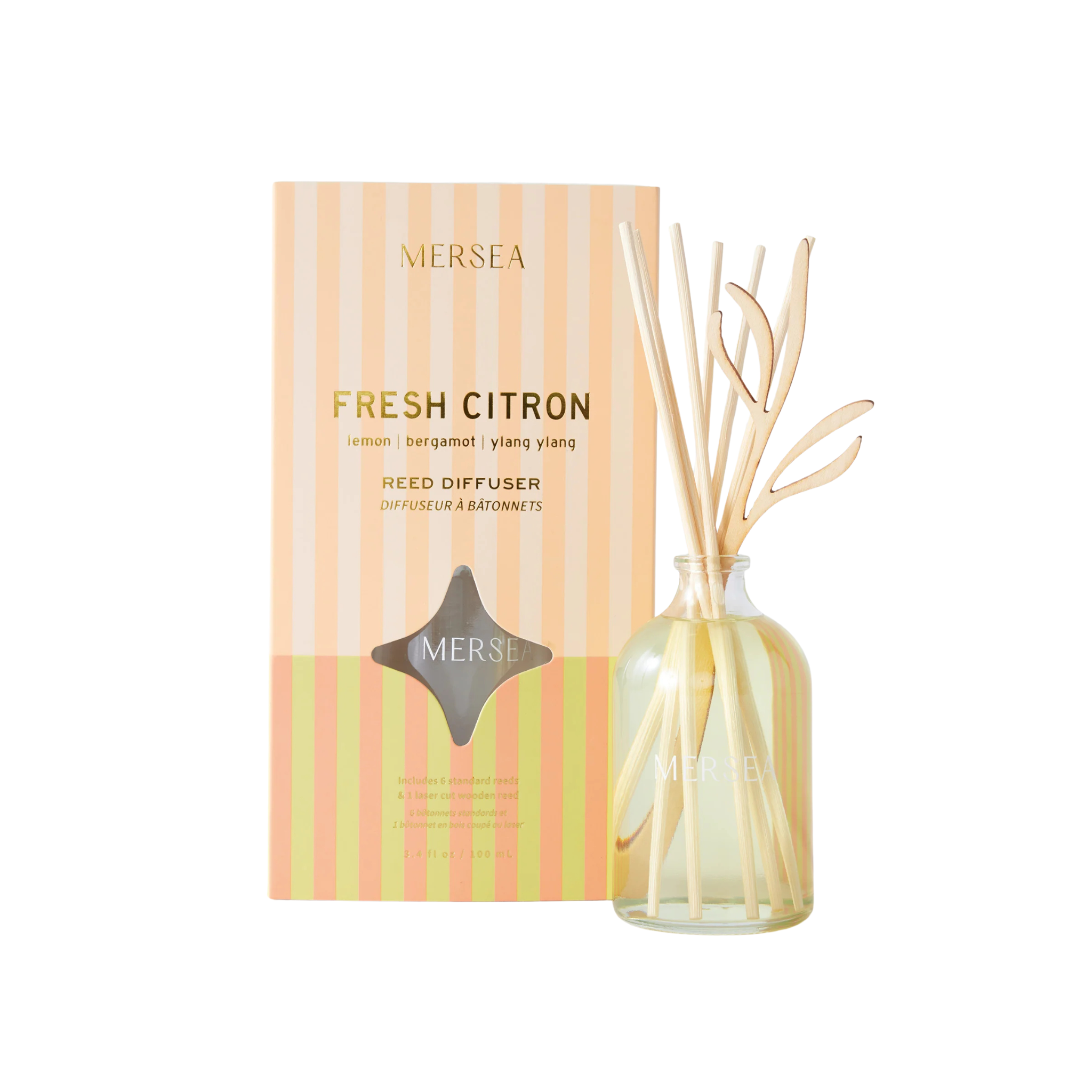 Reed Diffuser in Fresh Citron Front View 