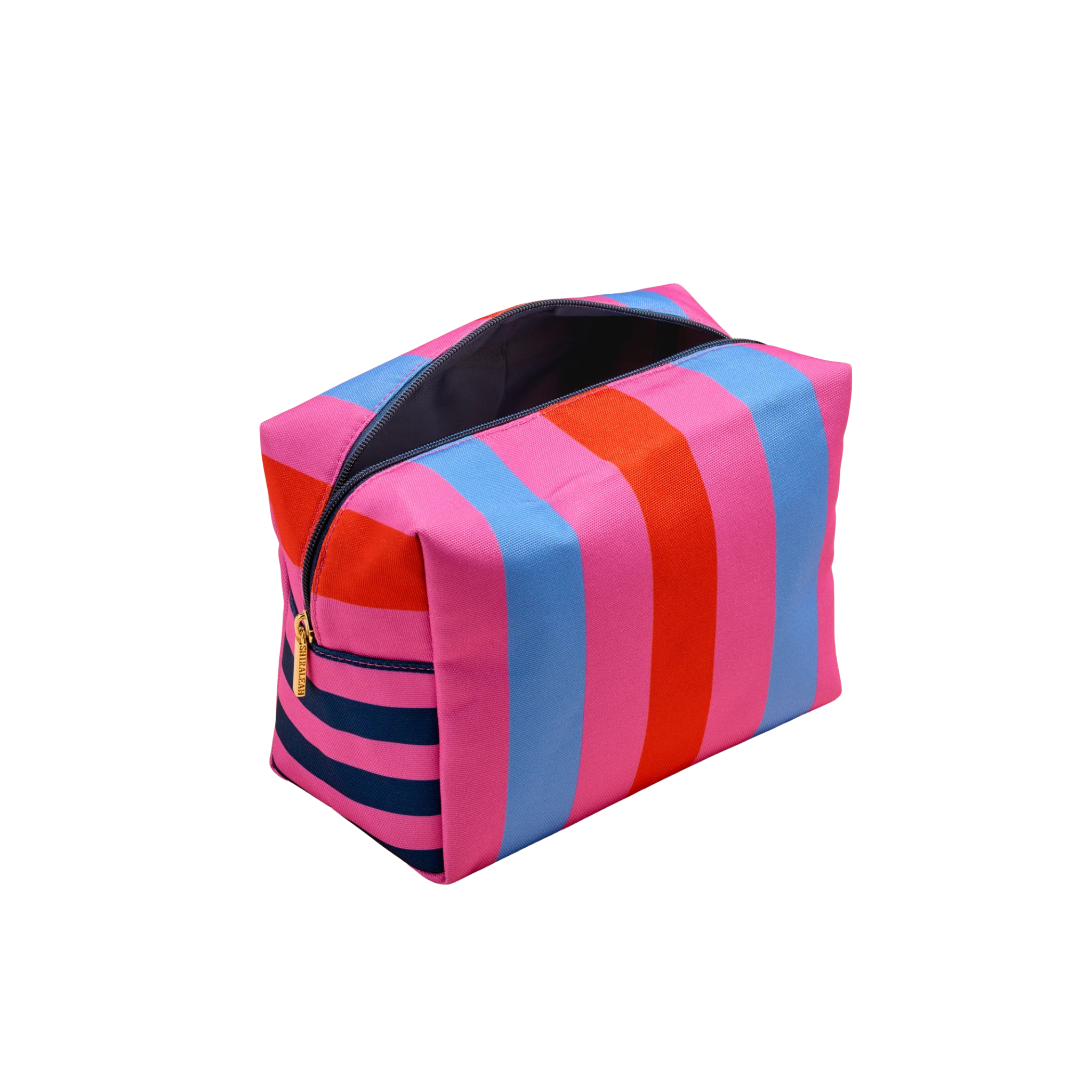 Samba Zip Pouch in Pink Front Side Open View 