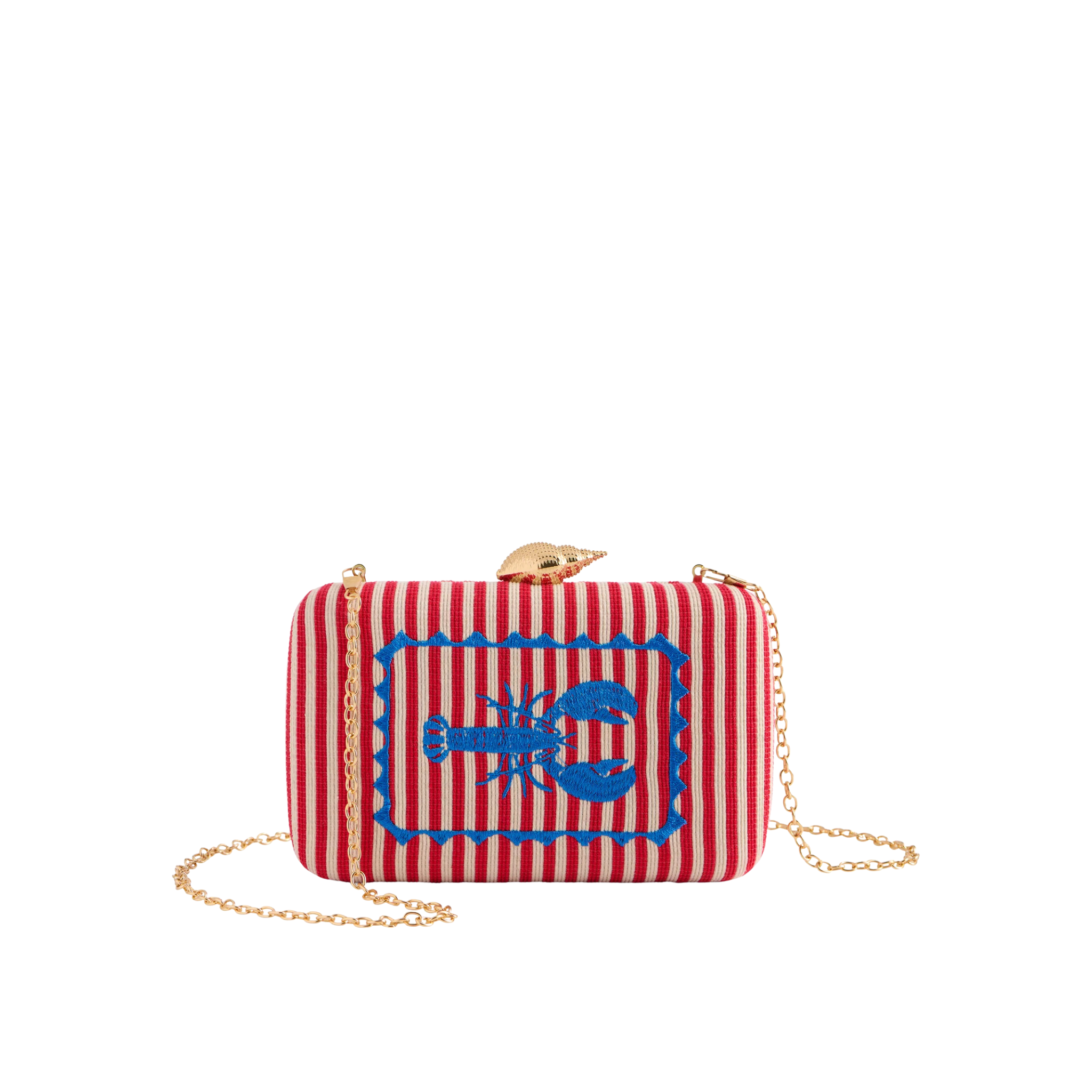 Marina Minaudière in Red Front View with Chain 