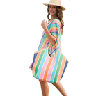 Capri Tote in Multi Front View with Model 