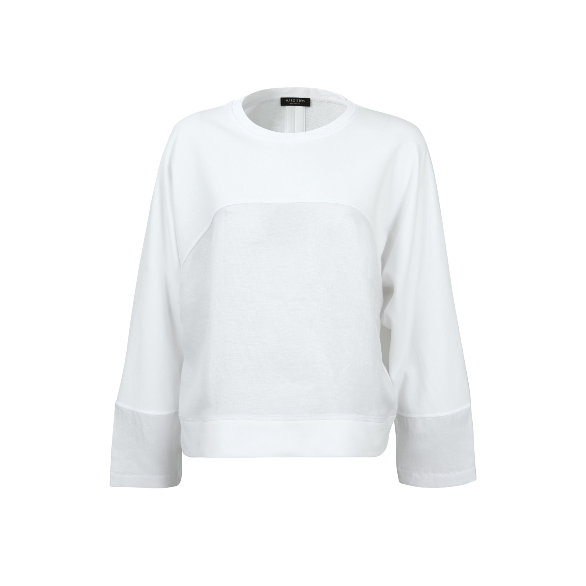 Sweat Shirt in White Front View 