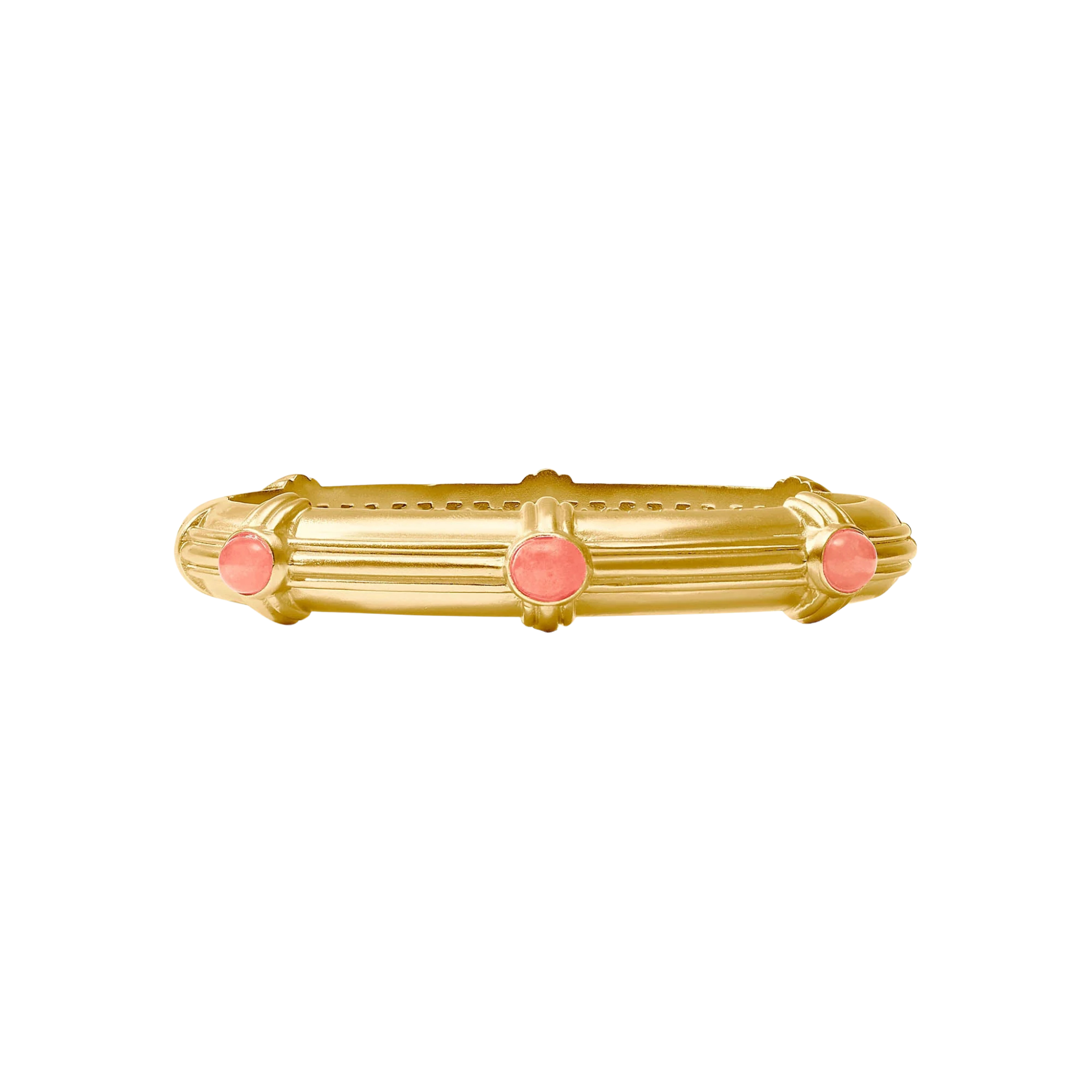 Portofino Stone Hinge Bangle in Melon Jade Front View