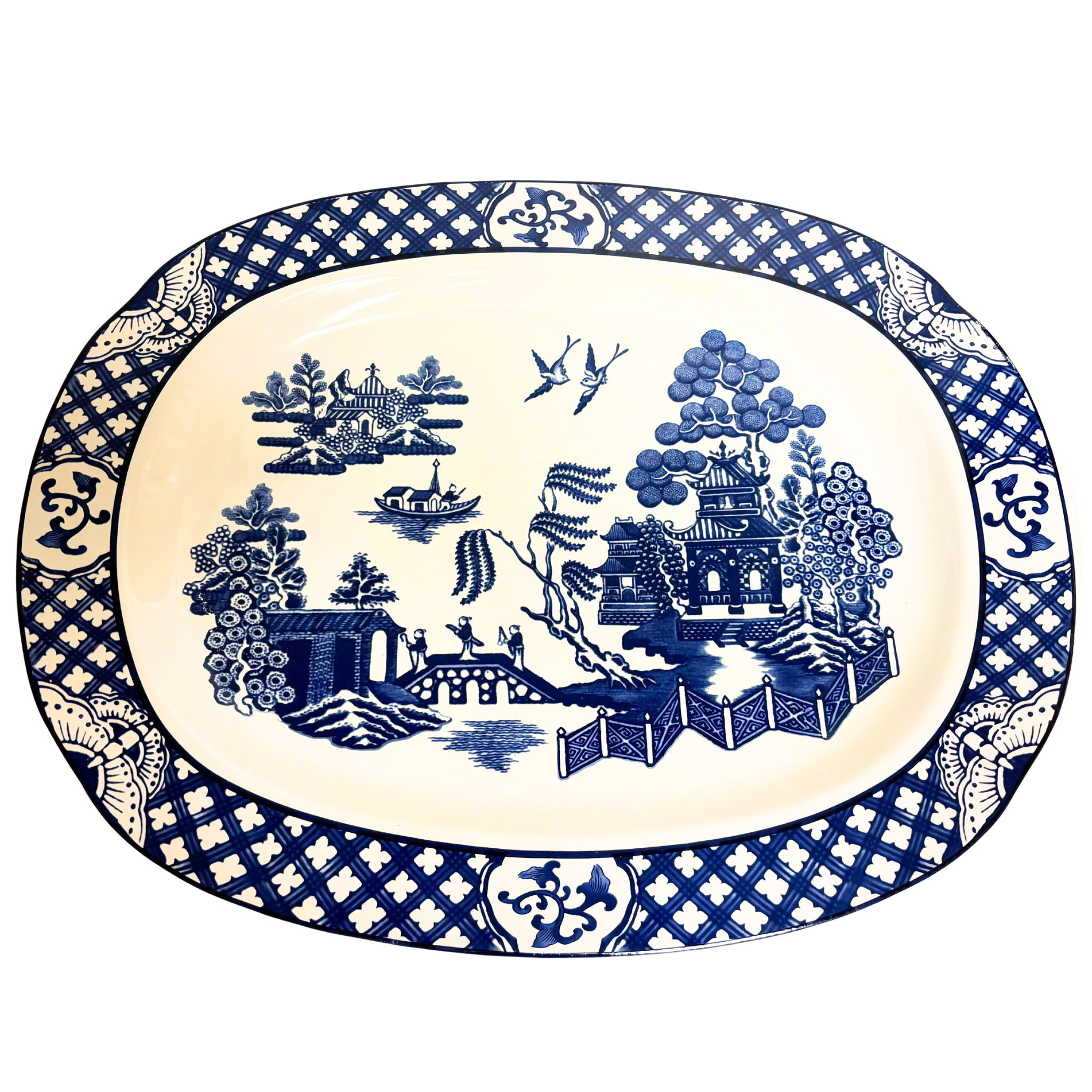 Blue Willow Serving Platter - Fairley Fancy