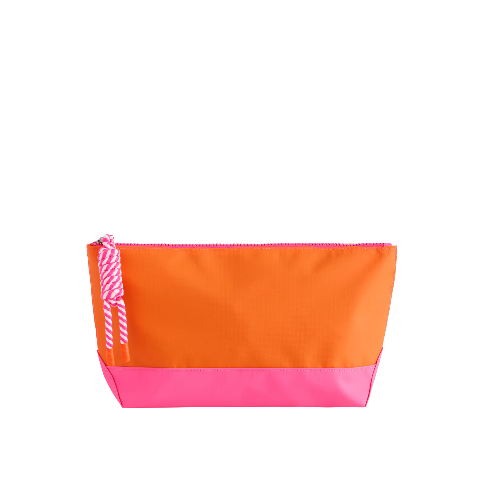 Port Water Resistant Zip Pouch in Orange Front View 