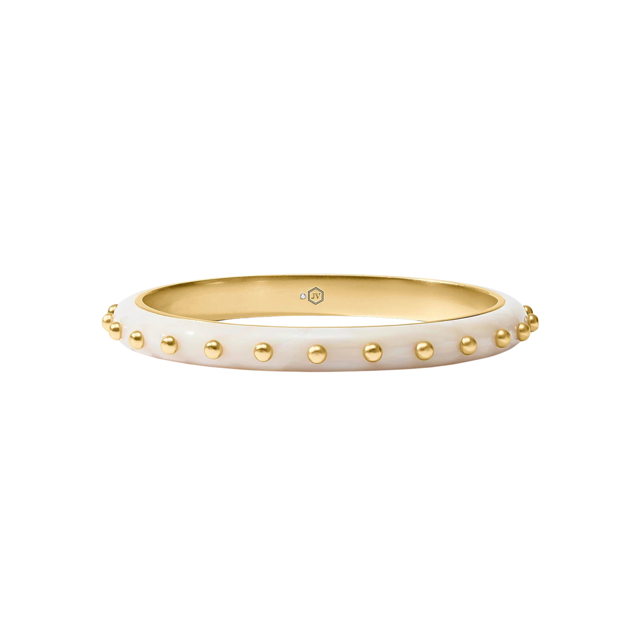 Colette Bangle in Alabaster Front View 