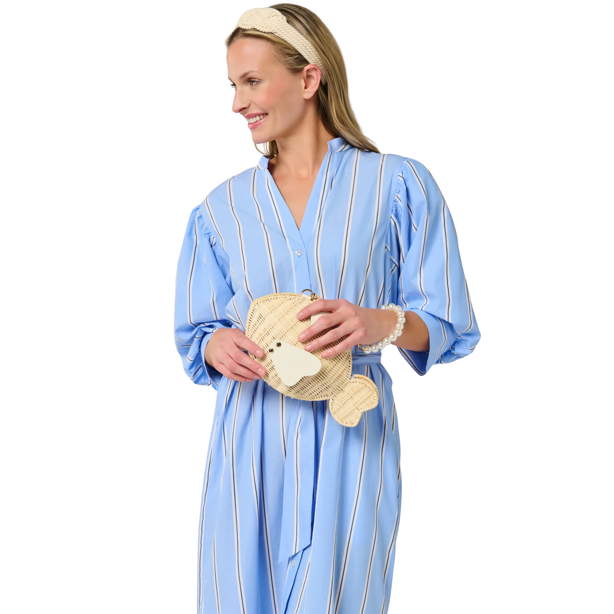 Marina Fish Bag in Natural Model View 