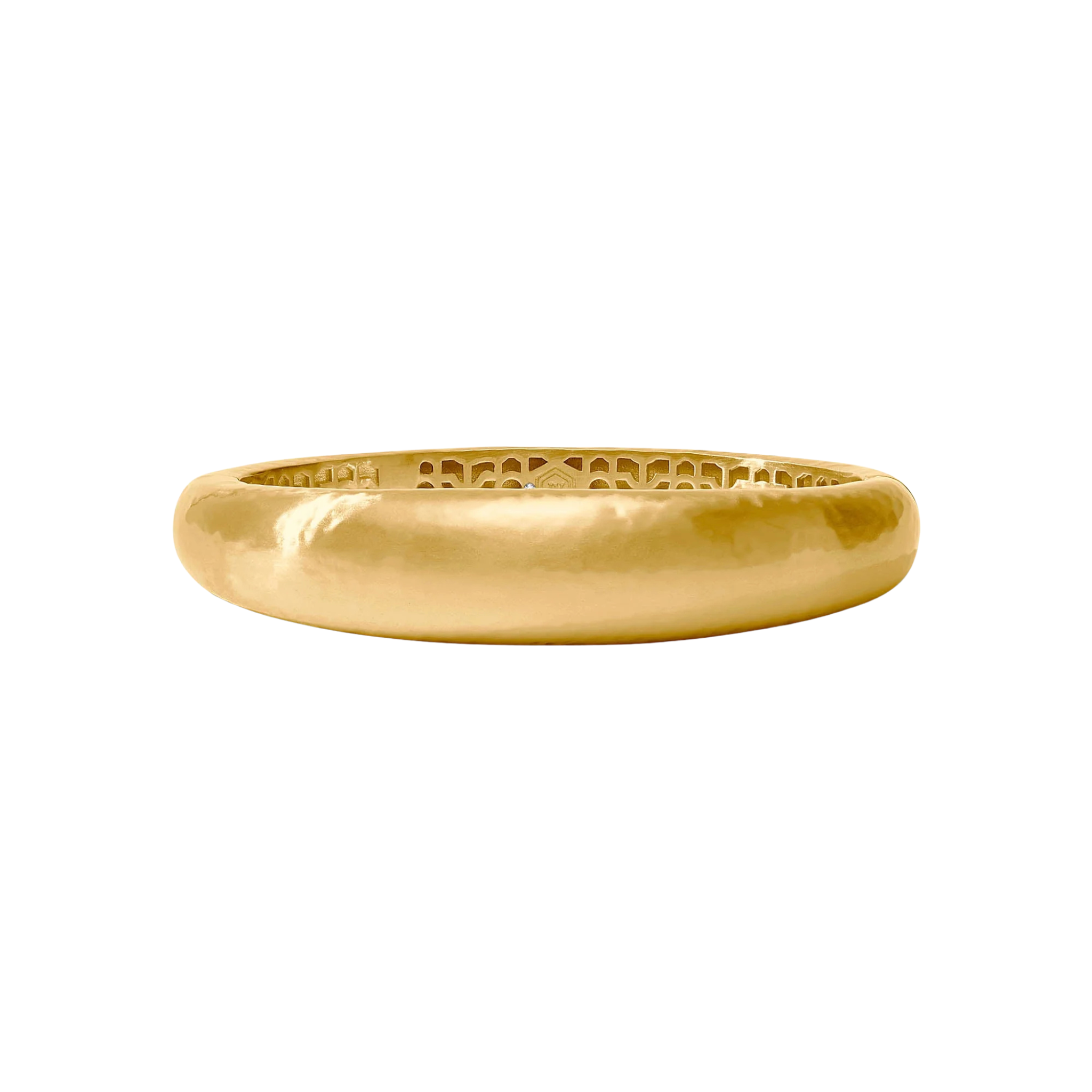Catalina Demi Hinge Bangle in Gold Front View 