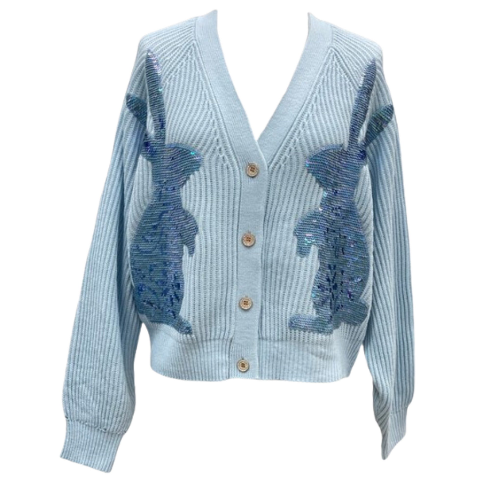 Light Blue Bunny Cardigan - FAIRLEY FANCY